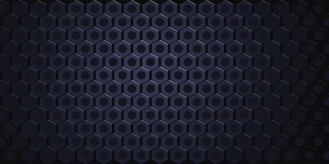 Abstract Black Carbon Fiber Style Hexagon Grid for Cyber Security and Industrial Engineering