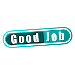 good job text sign sticker illustration
