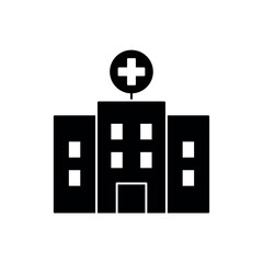 Obraz premium Hospital icon, isolated on white background.