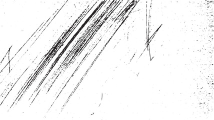 Naklejka premium Abstract grunge texture isolated on transparent background, graphic overlay with diagonal scratch marks, distressed damaged surface with worn details and old effect
