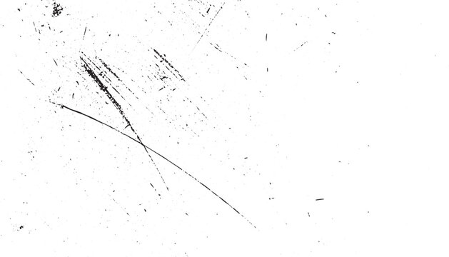 Abstract overlay grunge background old film effect with dirt dust and scratches, a distressed vintage texture for dark white or transparent background, a grain black and white effect overlay