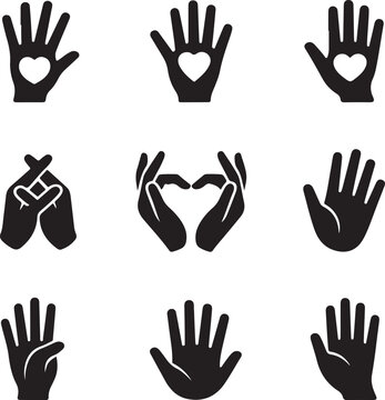 Hand Icon Set &ndash; Gesture and Symbol Collection