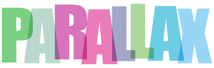 Vibrant typography parallax text design on transparent background © ismaile226