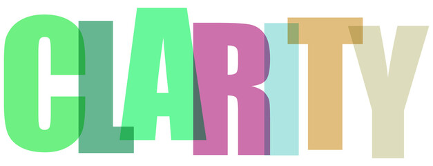 Creative typography design of the word clarity on transparent background © ismaile226