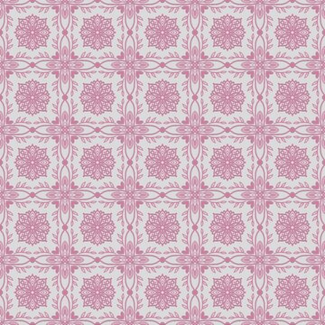 Seamless pattern with flowers pattern damask Mongol style grey background 