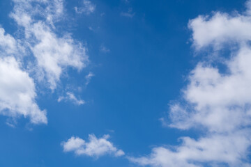 Fototapeta premium Blue sky with white clouds in summer