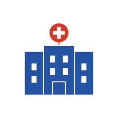 Obraz premium Hospital icon, isolated on white background.