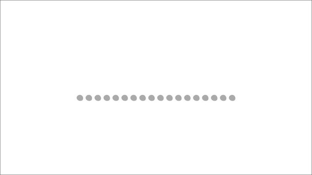 loading thinking animation on black and white background animation seven dot loading icon animation.