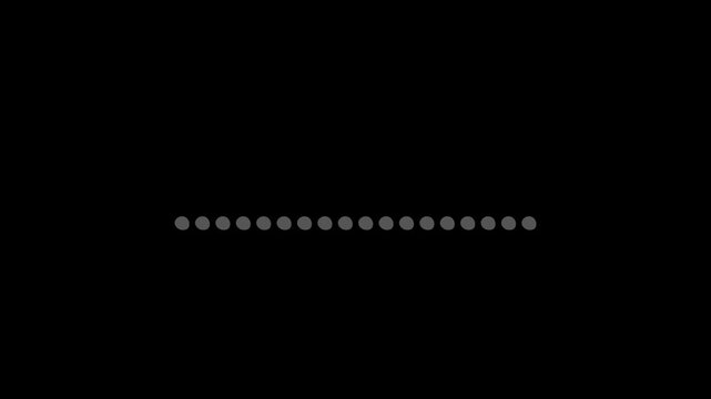 loading thinking animation on black and white background animation seven dot loading icon animation.
