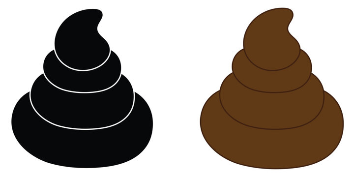 Poop icon symbol collection on white background eps 10