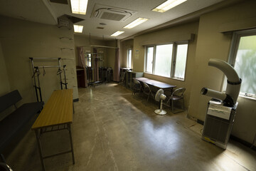 劇場の控え室、舞台の楽屋、