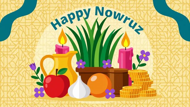 Happy Nowruz Greeting Card - Spring Equinox Celebration, Iranian New Year