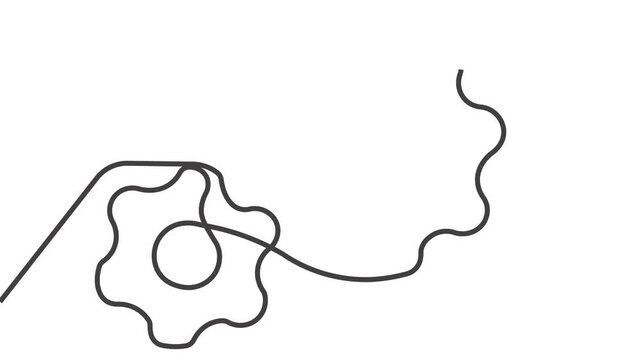 silhouette of a woman. One line drawing Vector 