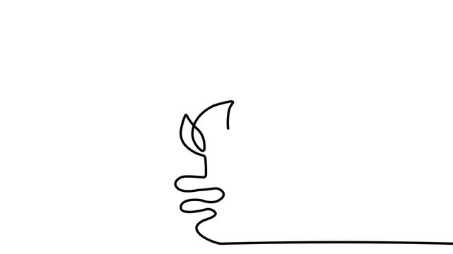 vector illustration of an abstract background. One line drawing Vector 