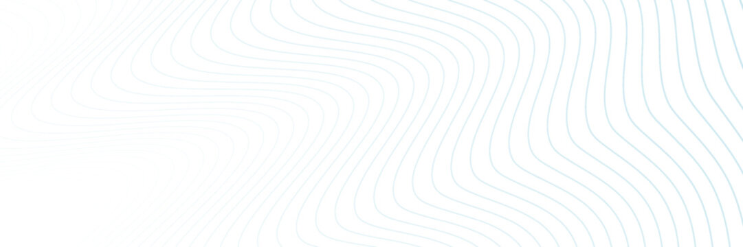 Transparent background with thin wavy pale blue lines. Modern subtle pattern, vector illustration.