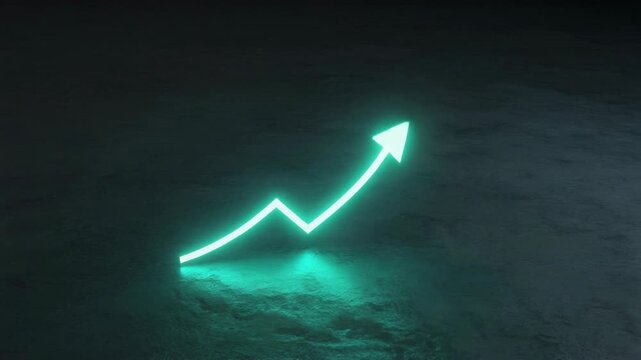 Neon Trend Sparkline Animation for Real Time Data Analytics Dashboard and SaaS Performance Monitoring Interface