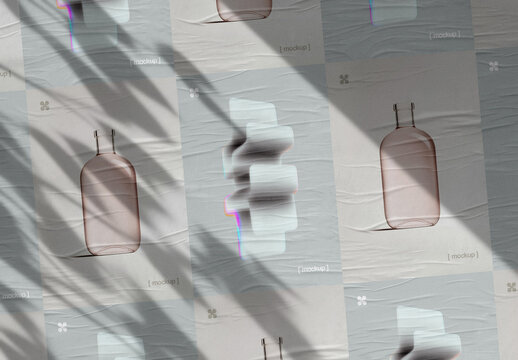 Wheatpaste Glued Posters Mockup