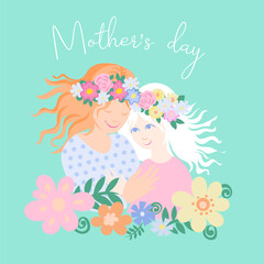  A Mother's Day design featuring a mother and child