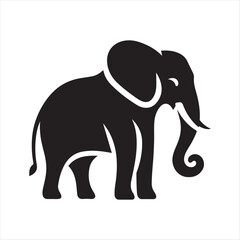 Obraz premium elephant vector silhouette line art logo idea concept collection. abstract icon illustration