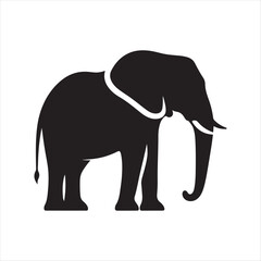 Obraz premium elephant vector silhouette line art logo idea concept collection. abstract icon illustration
