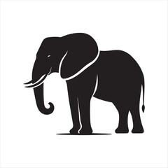 Obraz premium elephant vector silhouette line art logo idea concept collection. abstract icon illustration