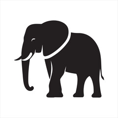 Fototapeta premium elephant vector silhouette line art logo idea concept collection. abstract icon illustration
