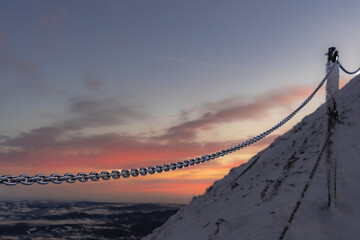 Śnieżka, Karkonosze, góry , zima ,Polska © Daniel Folek