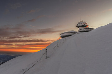 Śnieżka, Karkonosze, góry , zima ,Polska © Daniel Folek