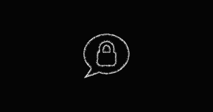 Sketch private message icon animation - smooth progressive reveal