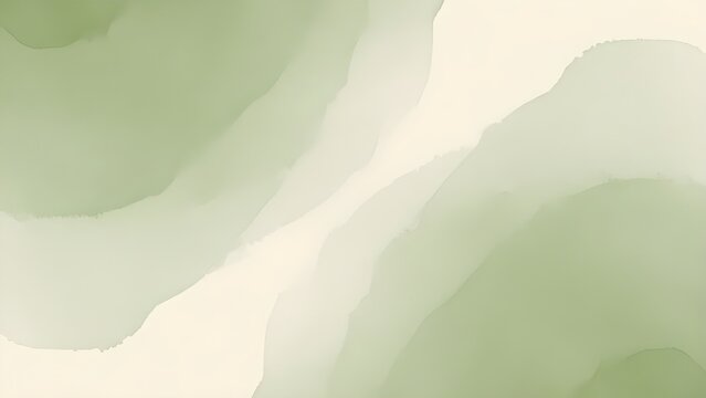 Soft Pale Green and Beige Ink Wash Style Abstract for Oriental Zen Concept 동양적인 젠(Zen) 컨셉을 위한 연녹색과 베이지색의 부드러운 수묵화풍 추상