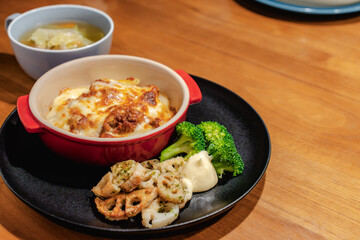 グラタンのクローズアップ