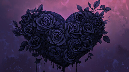 wampir, kobieta, serce, walentynki, mroczny, 