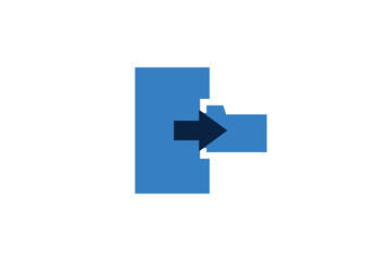 Fototapeta premium Horizontal arrow icon for digital data transfer, upload and download in 5G networks.