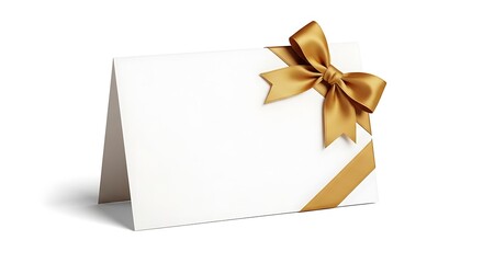 Easter gift card with gold ribbon easter celebration holiday gift idea