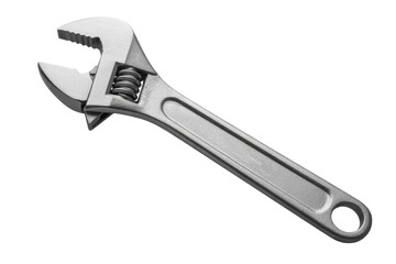 Obraz premium Adjustable wrench tool metal hardware isolated on a transparent background