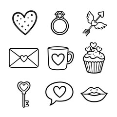 Simpel Valentine's Day Hand Drawn Style Icon