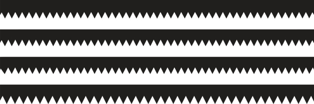 Modern black and white geometric pattern with zigzag design.