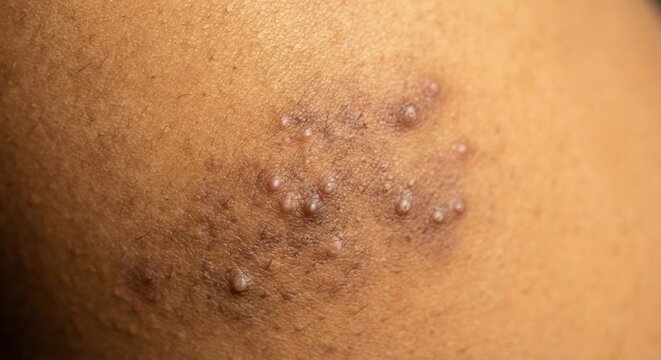 Follicular hyperkeratosis on melanin-rich skin