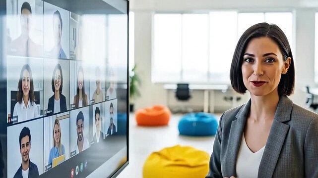 HR leader hosting virtual onboarding for remote workforce