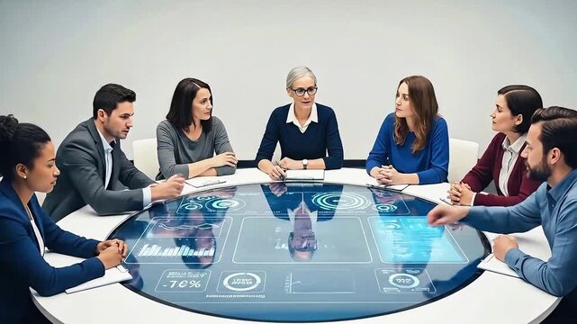Professionals reviewing AI dashboards for responsible governance