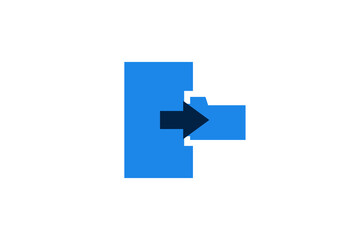 Horizontal arrow icon for digital data transfer, upload and download in 5G networks.