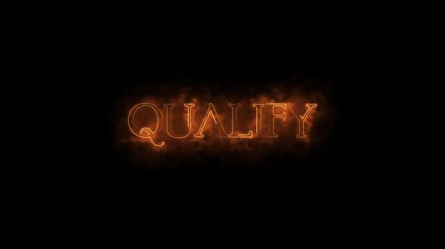 Qualify- Glitch Effect animation. Qualify text with glitch effect animated.