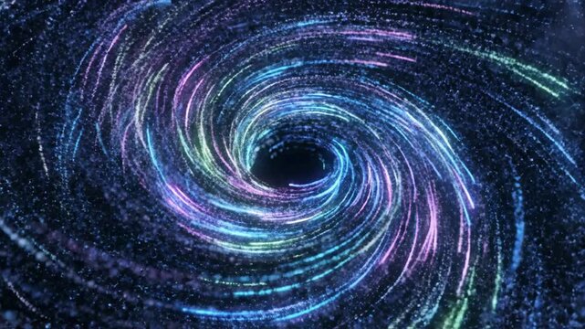 Cosmic Vortex - A Swirling Dance of Light and Energy in the Universe.