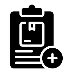 Obraz premium add glyph icon