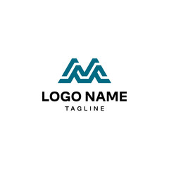 Modern Geometric M Letter Logo Design Abstract Icon