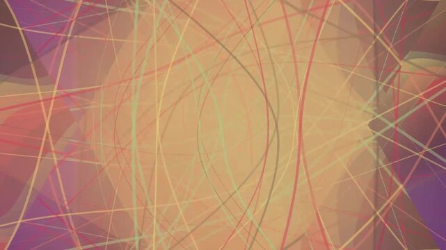 Abstract Geometric Shapes with Colored Lines.