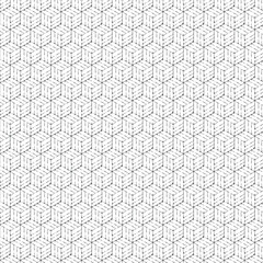 Fototapeta premium Pattern Vector seamless arrow cubic arrow hexagon pattern. Modern stylish thin linear texture. Mesh, net pattern.