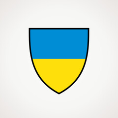 Shield with flag of Ukraine or Lower Austria