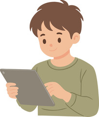 boy with tablet
