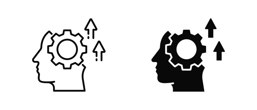 Self Improvement icon set with style outline and solid. vector simple elements for design and presentation.